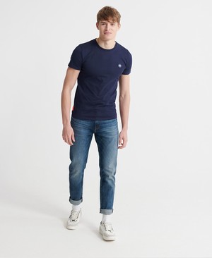 Superdry Organic Cotton Collective Férfi Pólók Sötétkék | XNYUV4169